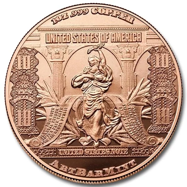 $10 Banknote 1 uncja Miedzi
