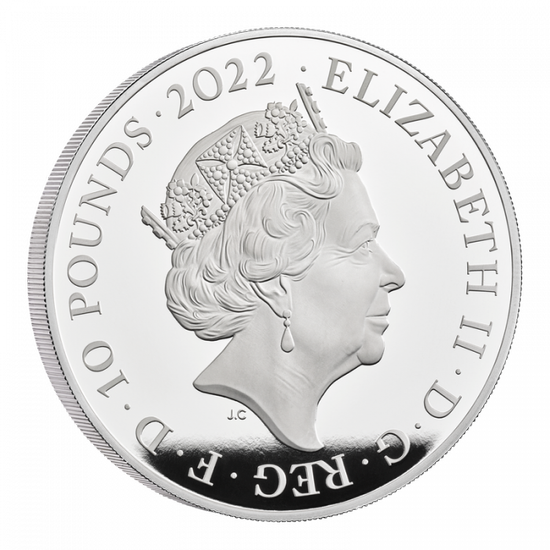 The Royal Tudor Beasts: Lion of England 5 uncji Srebra 2022 Proof