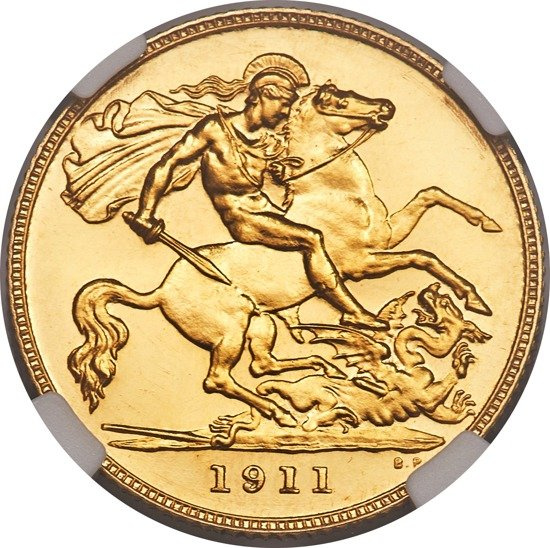 Złoty Suweren Great Britain Gold Sovereign 1911 Stan II
