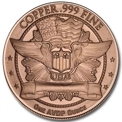 St. Gaudens (Front Walking Liberty) 1 uncja Miedzi