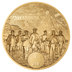 Switzerland: The Matterhorn 1 uncja Złota 2025 Proof 