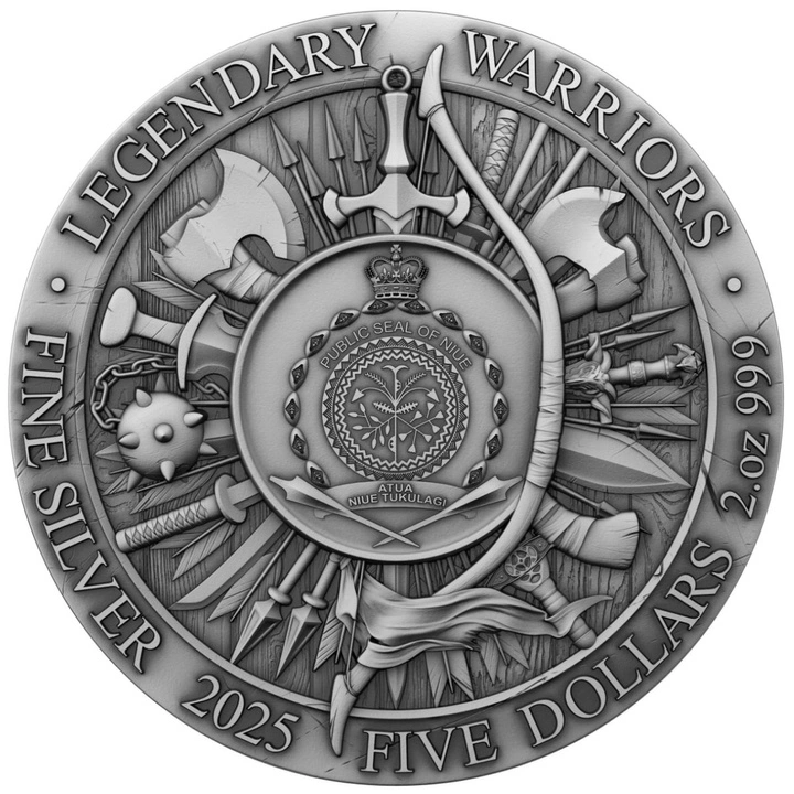 Niue: Hannibal pozłacany 2 uncje Srebra 2025 Antiqued Coin