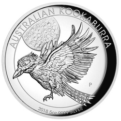Kookaburra 5 uncji Srebra 2018 Proof High Relief
