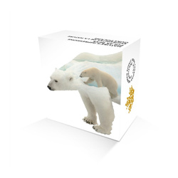 Nature's Impressions: Niedźwiedź Polarny 1 uncja Srebra 2017 Proof