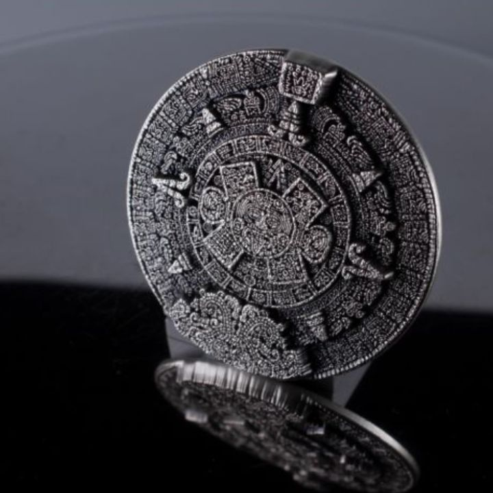 Aztec Sun Stone Stacker 2 uncje Srebra 2022