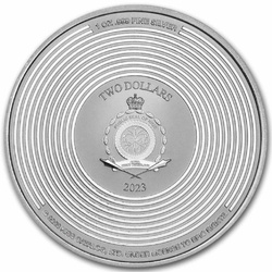 Niue: KISS 50th Anniversary kolorowany 1 uncja Srebra 2023 Slab 