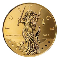 Niue: Lady Justice 1/10 uncji Złota 2025
