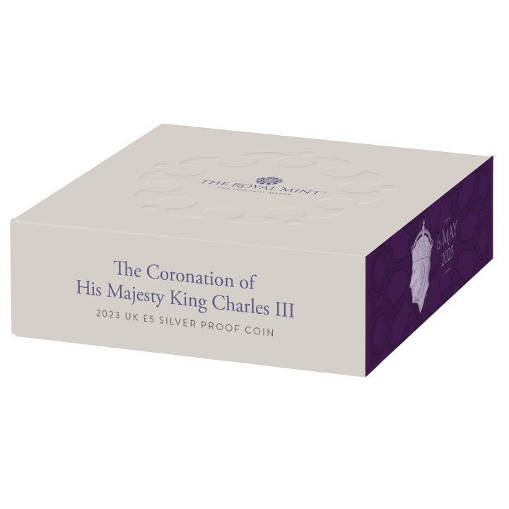 The Coronation of His Majesty King Charles III £5 Srebro 2023 Proof