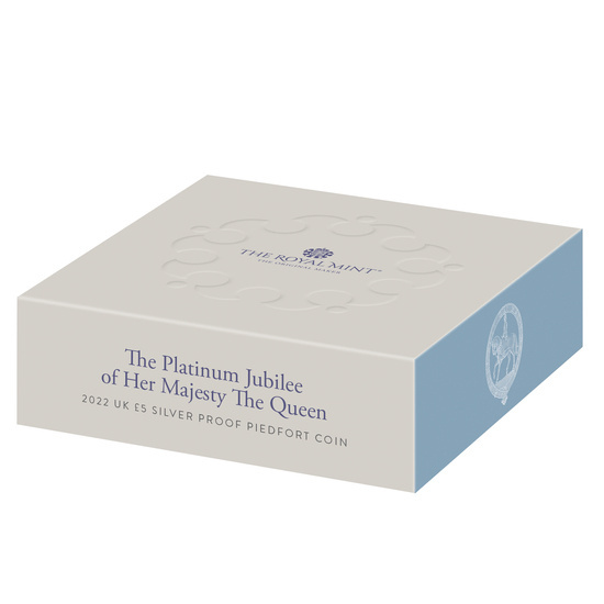 The Platinum Jubilee of Her Majesty The Queen £5 Srebro 2022 Proof Piedfort Coin