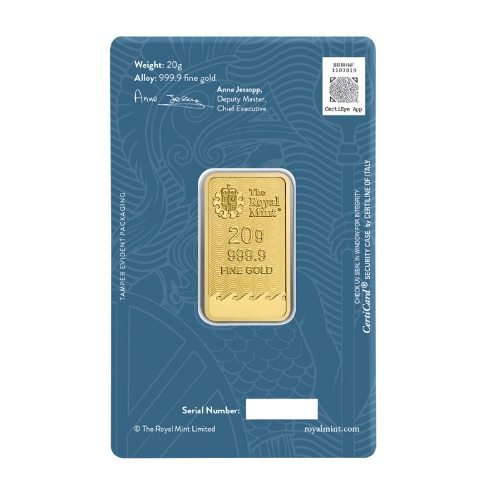 Sztabka The Royal Mint - Britannia 20 gramów Złota