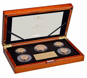 Zestaw 5 monet Wielka Brytania Złoto 2023 Proof Commemorative Coin