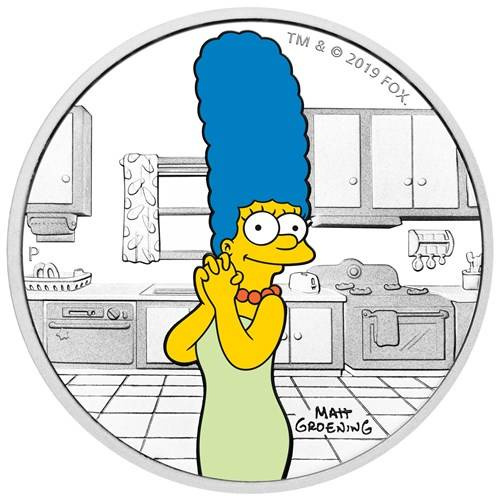 Tuvalu: The Simpson - Marge kolorowana 1 uncja Srebra 2019 Proof 