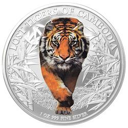 Cambodia: The Lost Tiger of Cambodia kolorowany 1 uncja Srebra 2026