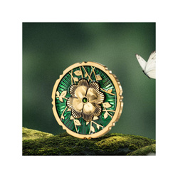 Cook Islands: Evergreen – Clover pozłacany 1 uncja Srebra 2025 Crystal Proof 