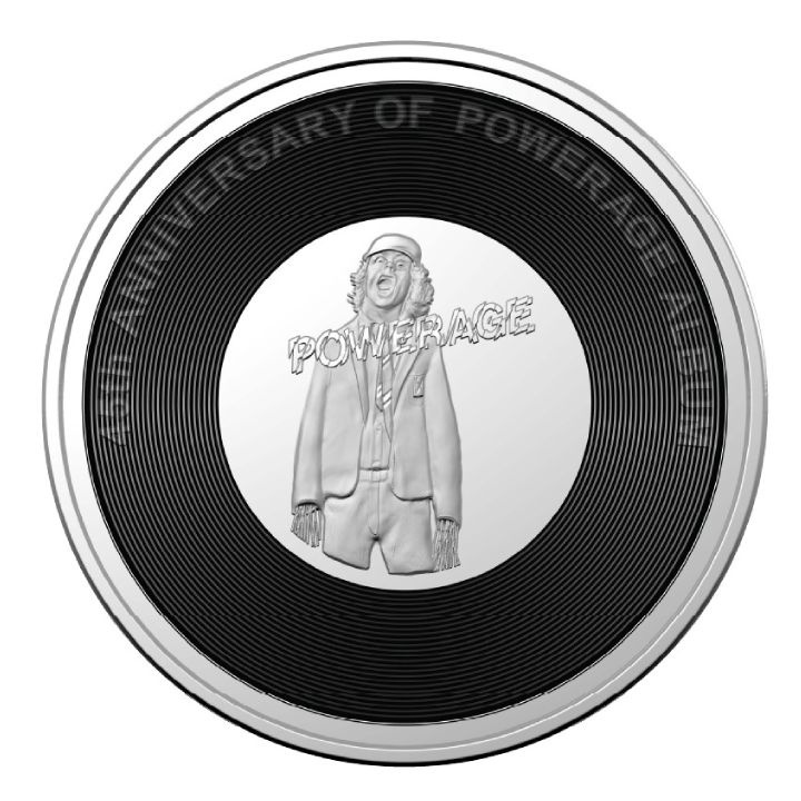 Zestaw 6 monet kolorowanych AC/DC 45. rocznica 2022/2023