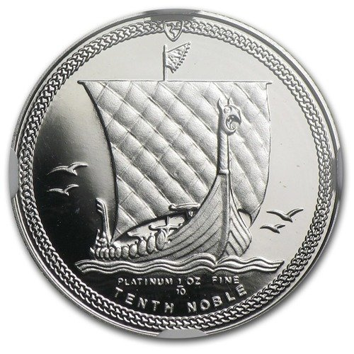 Isle of Man 1/10 uncji Platyny 1986