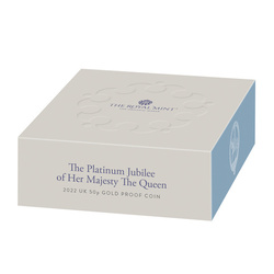 The Platinum Jubilee of Her Majesty The Queen Złoto 50p 2022 Proof 