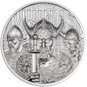 Cook Islands: Savage Vikings 1 uncja Srebra 2026 Proof 