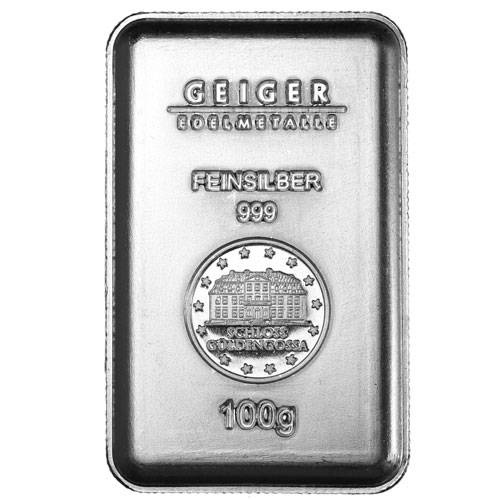 100 gramów Sztabka Srebra Geiger Edelmetalle