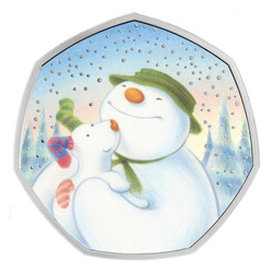 The Snowman and The Snowdog kolorowany Srebro 2022 Proof