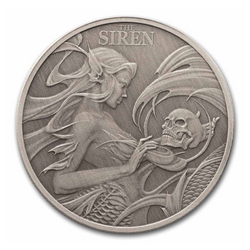 Niue: Mythical Creatures - The Siren 1 uncja Srebra 2025 Antiqued Coin