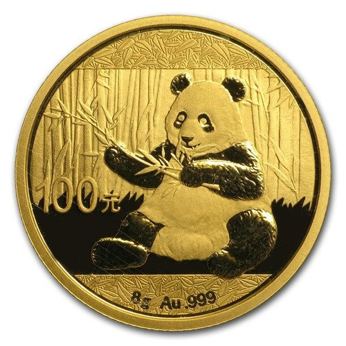 Chińska Panda 8 gramów Złota 2017