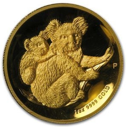 Koala 1 uncja Złota 2008 Proof Ultra High Relief