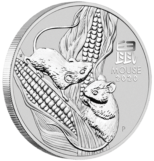 Lunar III: Rok Myszy 1 uncja Srebra PAKIET 100 SZTUK 2020