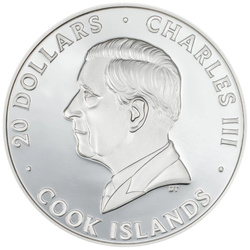 Cook Islands: Silver Burst – Rhino 3 uncje Srebra 2025 Proof