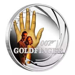 Tuvalu: Goldfinger kolorowany 1/2 uncji Srebra 2021 Proof