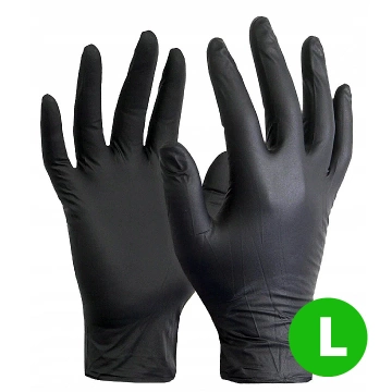Rękawiczki nitrylowe do numizmatyki L (czarne)