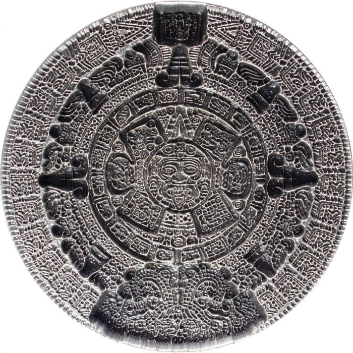 Aztec Sun Stone Stacker 2 uncje Srebra 2022
