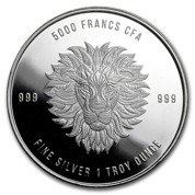 Czad: Lew 1 uncja Srebra 2018