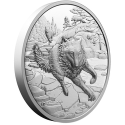 Canada: Great Hunters - Grey Wolf $20 Srebro 2025 Proof Ultra High Relief Coin