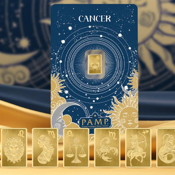 Sztabka Pamp Zodiac: Rak 0,5 grama złota