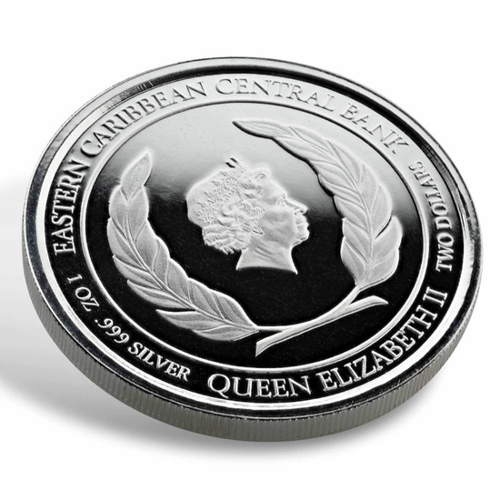 Dominica: Hummingbird kolorowany 1 uncja Srebra 2020 Proof