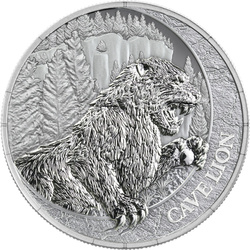 Germania Mint: Megafauna - Lew Jaskiniowy 1 uncja Srebra 2026