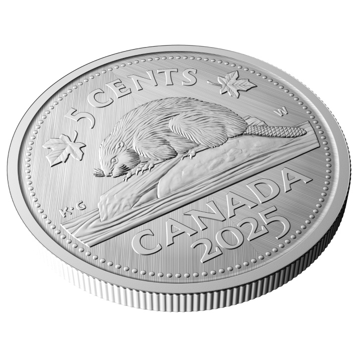 Canada: Tribute - W Mint Mark "Beaver" 5-cent Srebro 2025 Specimen