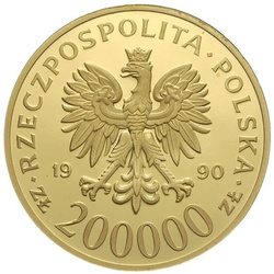 Polska: III RP "Solidarność" 200 000 Złotych 1990 PF 69 Ultra Cameo