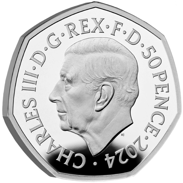 Dinosaurs: Iconic Specimens - Stegosaurus kolorowany 50p Srebro 2024 Proof