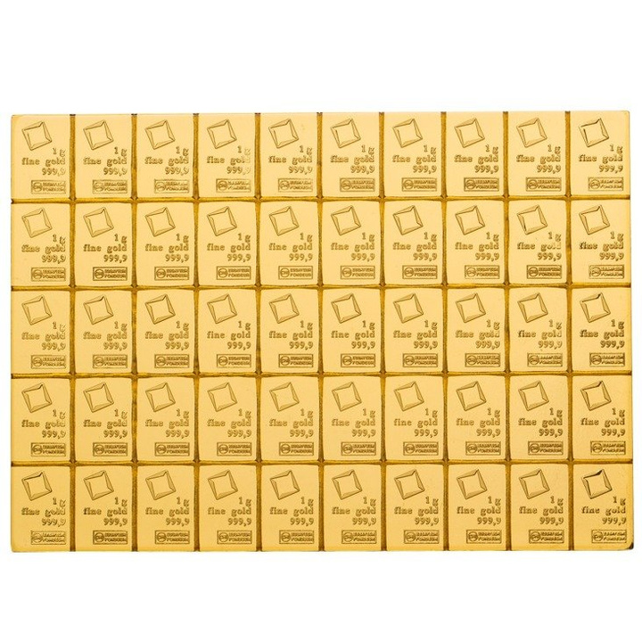 Sztabka Valcambi 50 x 1 gram Złota CombiBar LBMA GD Refiner