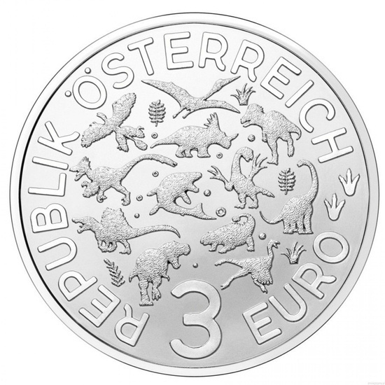 Argentinosaurus huinculensis kolorowany 3 Euro Miedź 2021