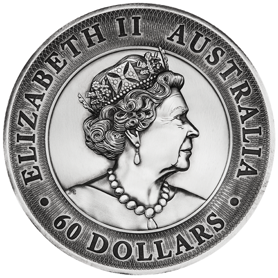 Wielka Rafa Koralowa 2000 gramów Srebra 2021 Antiqued High Relief