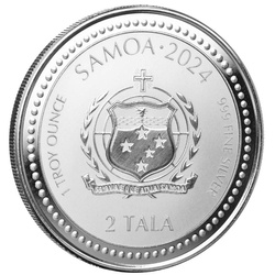 Samoa: Year of the Dragon 1 uncja Srebra 2024 Prooflike (moneta w karcie)