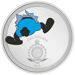 Niue: Disney 100 Years of Wonder – Oswald the Lucky Rabbit kolorowany 1 uncja Srebra 2023 Proof