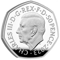 Harry Potter: Hogwarts School of Witchcraft and Wizardry kolorowany 50p Srebro 2023 Proof 