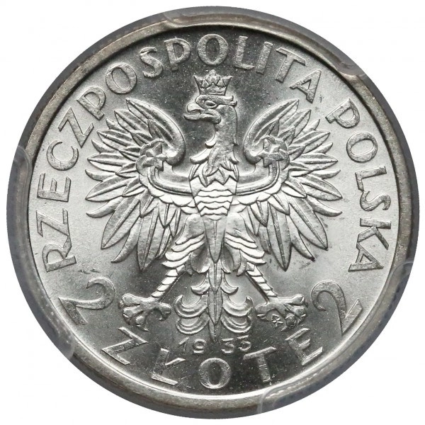 Polska: "Głowa Kobiety" 2 zł Srebro Rożne Roczniki