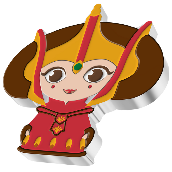 Niue: Star Wars - Padmé Amidala Chibi Coin kolorowany 1 uncja Srebra 2022 Proof