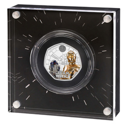 Star Wars: R2-D2 and C-3PO kolorowany 50p Srebro 2023 Proof