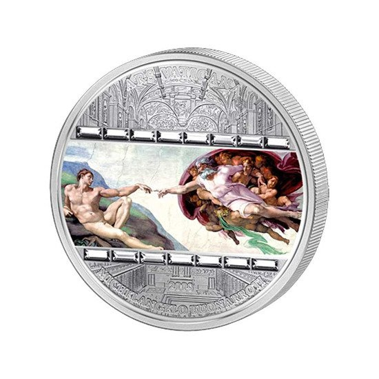 Cook Islands: Stworzenie Adama 3 uncje Srebra 2008 Proof